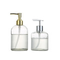 Customized 350Ml Clear Hand Soap Shampoo Glass Pump Sprayer Bottle  Machine